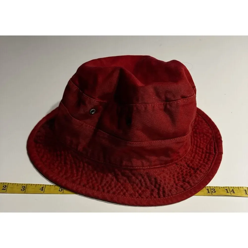 Polo Ralph Lauren Bucket Hat Red XLarge Cotton Pony Logo Outdoors Classic Casual